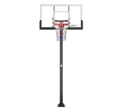 Баскетбольная стойка стационарная UNIX Line B-Stand-PC 54"x32" R45 H230-305 см