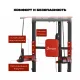 Турник-брусья, тяга сверху DFC HOMEGYM HOMCOM