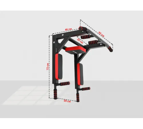 Турник настенный 3 в 1 UNIX Fit PULL UP 200