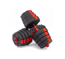 Гантели гексагональные разборные с грифом, 30 кг. (2 шт. х 15 кг.) VictoryFit VF-DН300