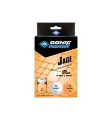 Мячики для н/тенниса DONIC JADE 40+ 12 штук, белый + оранжевый